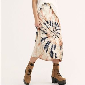 NWT Free People Serious Swagger Tie Dye Skirt